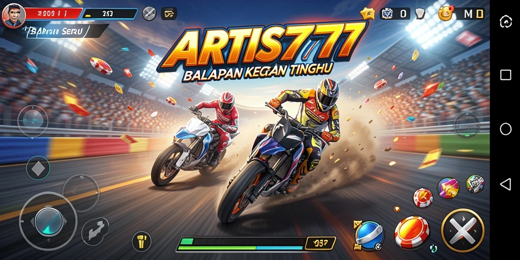 Screenshot menunjukkan aksi balapan cepat dari ARTIS777.