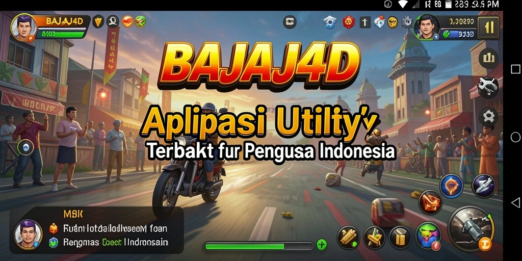 Tampilan utama aplikasi BAJAJ4D dengan berbagai fitur Utility.