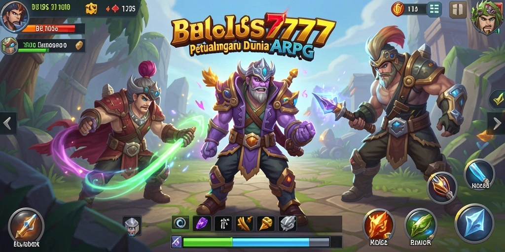 Screenshot utama menunjukkan pemain bertempur dalam aksi ARPG yang intens.