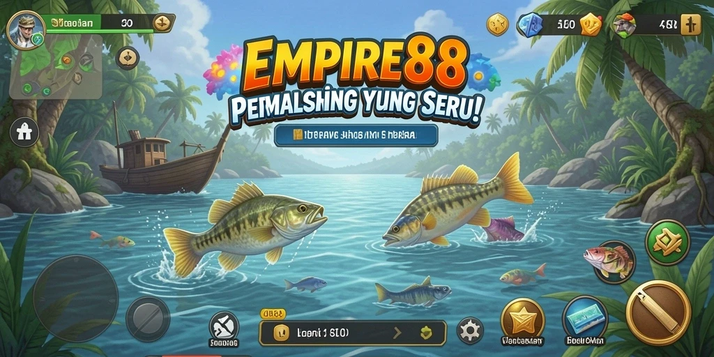 Screenshot gameplay EMPIRE88 yang menunjukkan aksi memancing yang menegangkan.