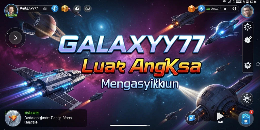 Gameplay GALAXY77 yang mengasyikkan dan penuh tantangan petualangan luar angkasa.