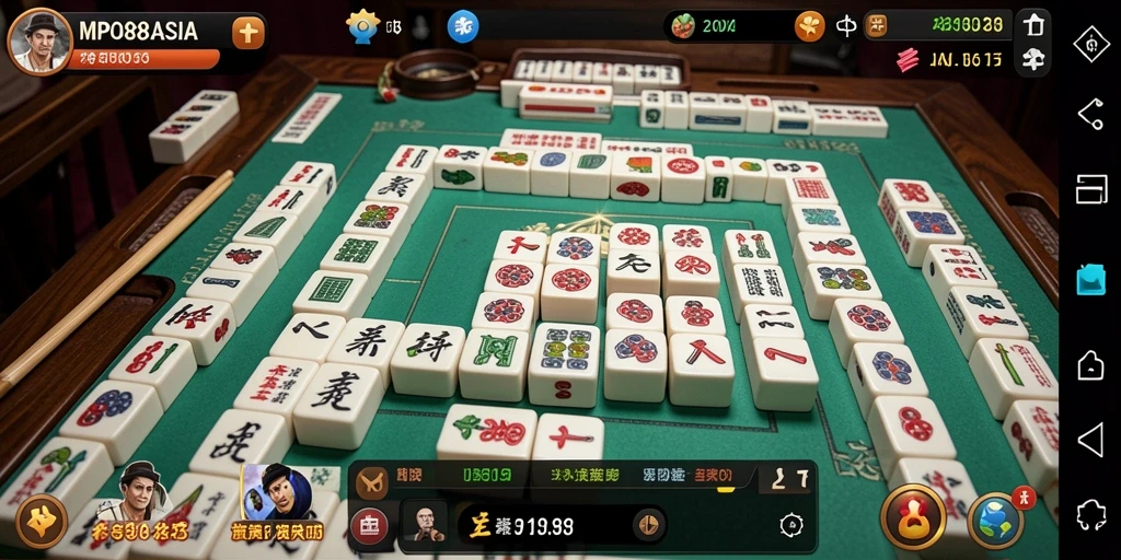 Tampilan menarik dengan karakter Mahjong yang beragam.