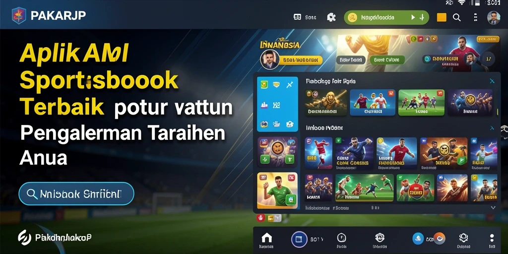 Tampilan antarmuka aplikasi PAKARJP dengan fitur unik untuk taruhan olahraga.
