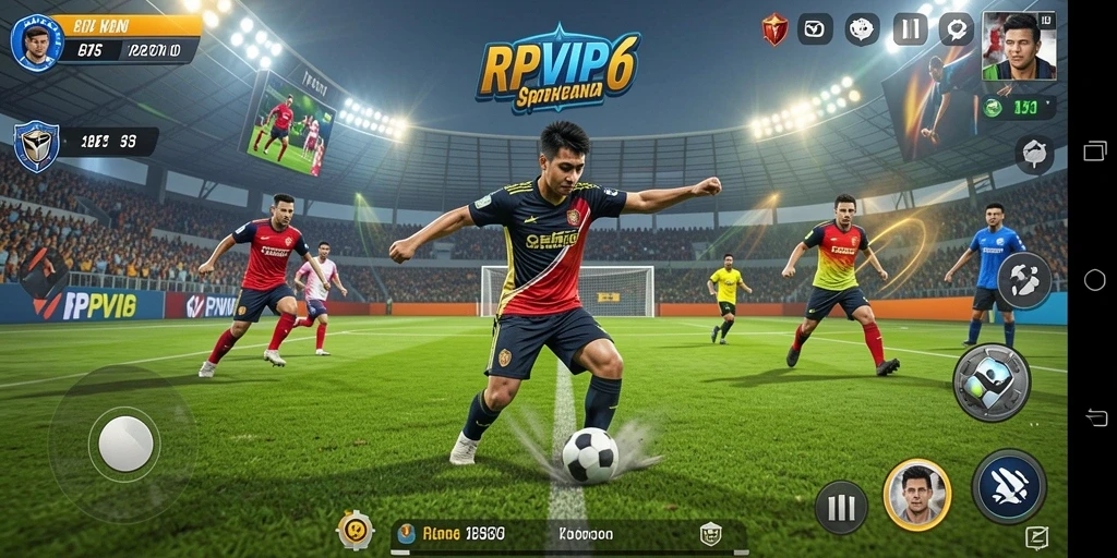 Tampilan gameplay RPVIP6 yang menampilkan aksi seru dalam olahraga.
