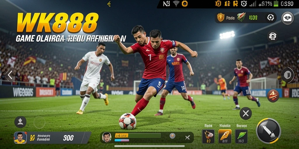 Screenshot gameplay WK888 yang menunjukkan aksi olahraga yang mendebarkan.